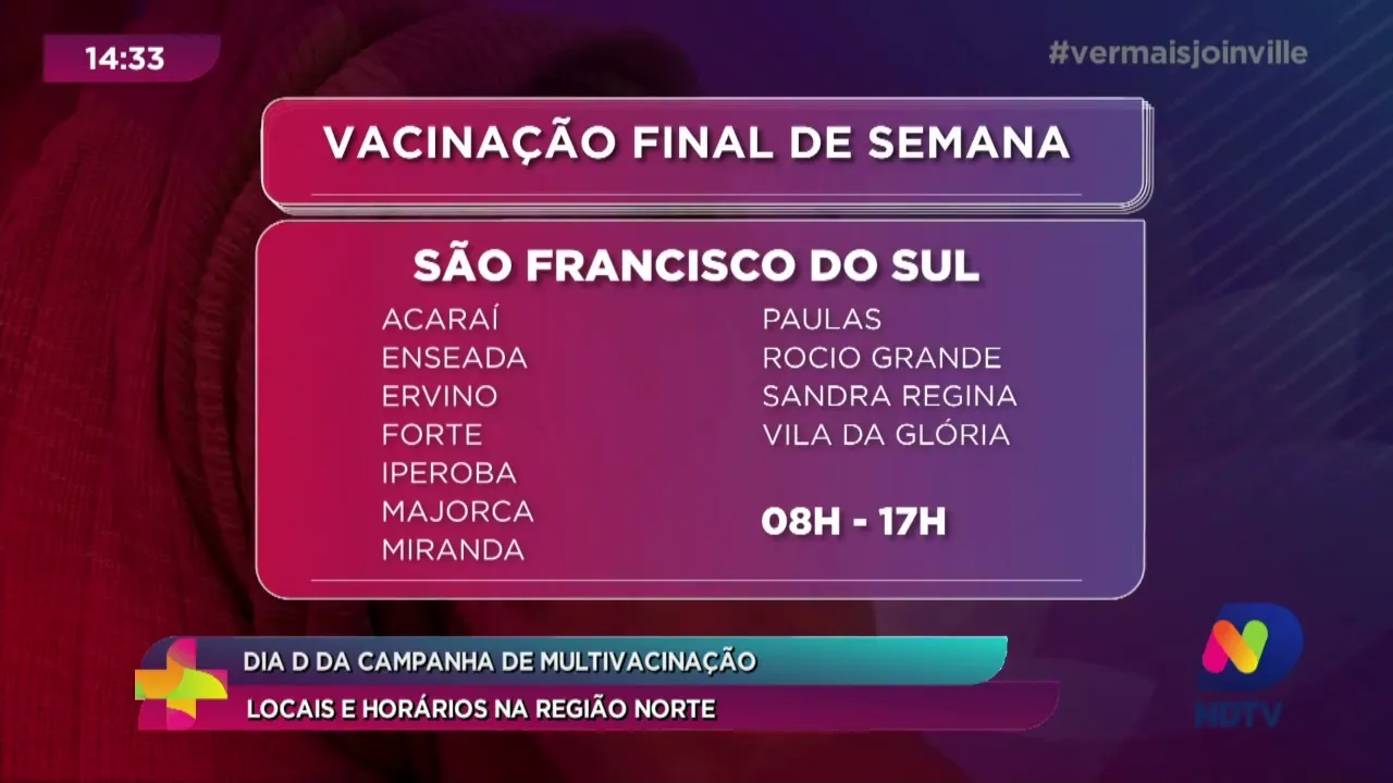 Dia D da campanha de multivacinação: locais e horários na região Norte