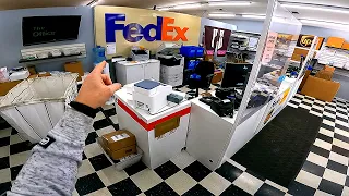 Spend a week in the Fedex pack-and-ship center POV packing and shipping