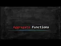 19 Aggregate Functions