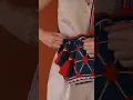 Lagu Anemone wayuu bag in navy by AALUNA
