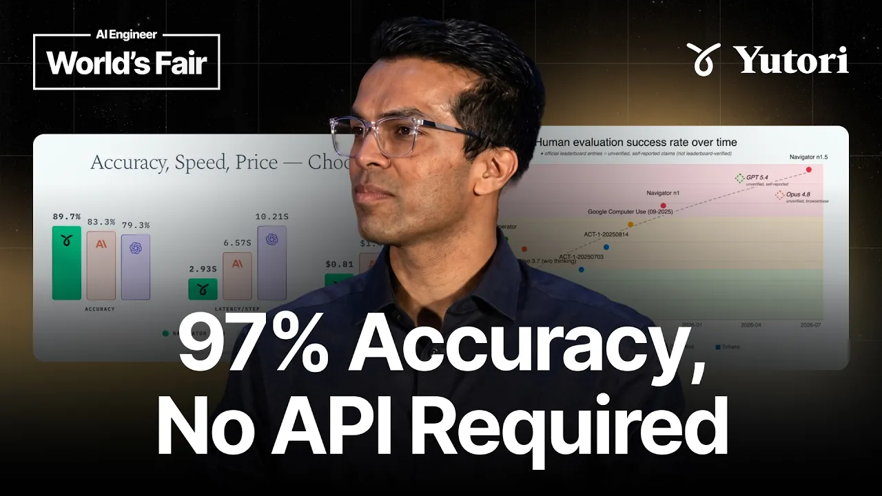 Computer-use models will agentify the web, not APIs — Dhruv Batra, Yutori: video thumbnail