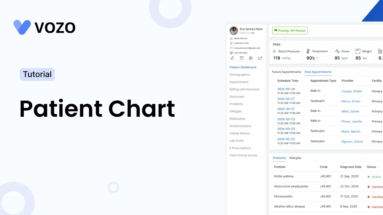 Patient Chart Feature- Vozo Tutorial