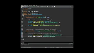RANDOM PASSWORD GENERATOR IN JAVA
