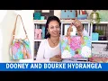 DOONEY AND BOURKE HYDRANGEA MONOGRAM GIA FLORAL SATCHEL COATED COTTON HANDBAG REVEAL