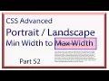 CSS Advance Portrait Landscape Hindi css Min Width to Max Width