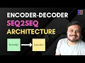 Encoder Decoder Sequence-to-Sequence Architecture Deep Learning CampusX