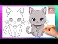 Download Lagu Cara Menggambar Kucing Lucu | Tutorial Menggambar Kawaii yang Mudah