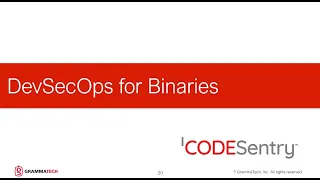 DevSecOps for Binary Code CodeSentry by GrammaTech 172