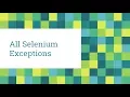 All Selenium Execeptions