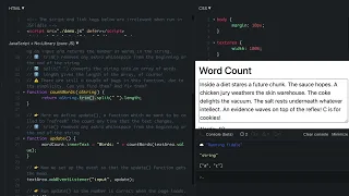 JavaScript by Example Word Count Tool