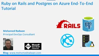 Ruby on Rails and Postgres on Azure End To End Tutorial Developing and Deploying Ruby and Postgres