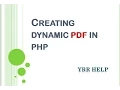 Creating Dynamic PDF in PHP from HTML