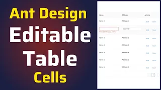 Ant Design Editable Table Cells Validate and Edit Data within Table Cells ReactJS Tutorial