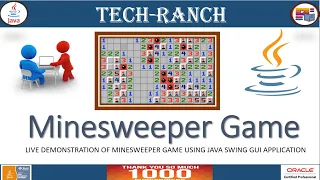 Live Demonstration of Minesweeper Game using Java Swing GUI API Java Game Project TechRanch