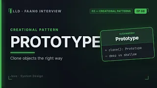 Prototype Pattern in Java Deep Copy vs Shallow Copy LLD Interview Low Level Design