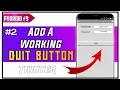How to add a working quit button in tkinter window in Python Tkinter on Android Login Scrn series