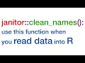 Clean column names in R with clean - names