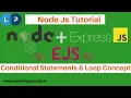 EJS Loop Concept and Conditional Statement Express JS Tutorial Node Js Learning Points