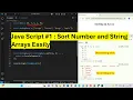 Java Script - Sort Number and String Arrays into Ascending and Descending Order