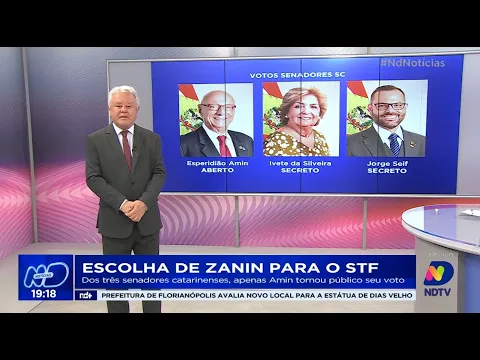 Escolha de Zanin para o STF: dos três senadores catarinenses, apenas Amin tornou público seu voto