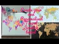 DIY your own Personalised Travel Scratch World Map Poster room decor or gift ABHINAYA DHINAKARAN