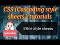 Inline style sheets CSS tutorials in telugu