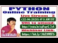 PYTHON Online Training Live Stream - 3 By Mr DURGA Sir
