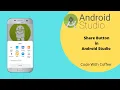 How to create share button in android Studio Java using viewbinding
