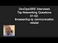 Top Networking Questions for Interviews 01-02 - ip communication and netstat