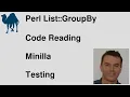 Code and test reading of Perl List GroupBy module Test Exceptions Minilla Devel Cover