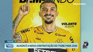Criciúma anuncia volante Alison como reforço para a temporada 2026