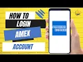 How To Login To American Express Credit Card Online Account Amex Credit Card Sign In Tutorial