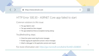 Fix HTTP Error 500 31 500 30 Failed to load ASP NET Core runtime