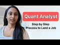 Quant Analyst - Step by Step Process to Becoming One