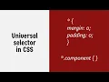 Universal - CSS Class Selector