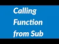 Calling Function from Sub