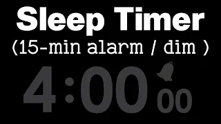 4 Hour Sleep Timer with Loud 15-min Alarm