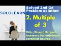 multiple of 3 c c - sharp problem solution csharp c project answers free course by sololearn
