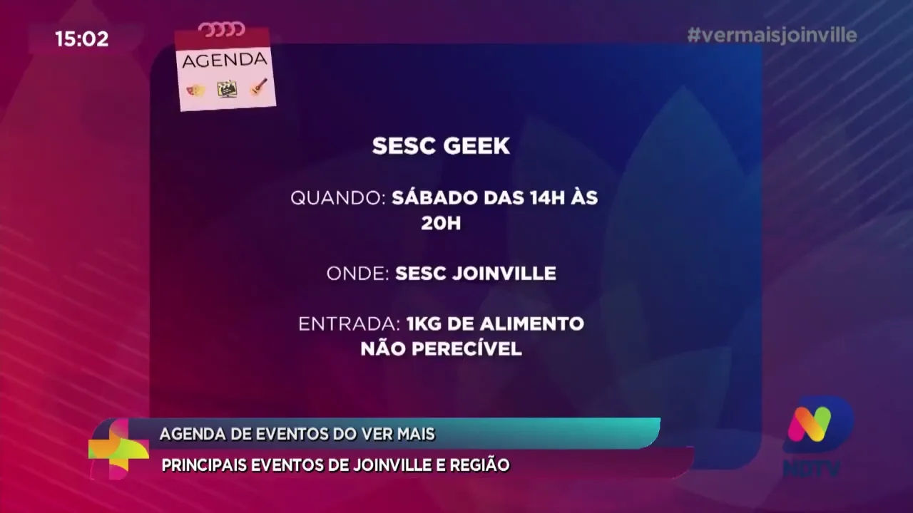 Agenda de Eventos do Ver Mais: principais eventos de Joinville e região