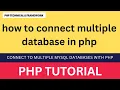 how to connect multiple database in php Connect to Multiple Databases with PHP MySQLi