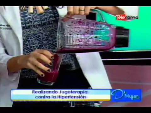 Realizando jugoterapia contra la hipertensión