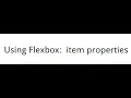 flexbox 2 item properties