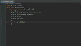 Printing a Right Angled Triangle With Numbers in JAVA