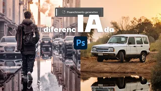 Coisa que SOMENTE a nova INTELIGÊNCIA ARTIFICIAL do Photoshop FAZ?! 🤯 | Preenchimento Generativo