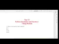 Top 10 Python MCQ on Maths Module