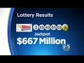 WINNING NUMBERS Mega Millions Jackpot Now 667M 3rd Largest In US History