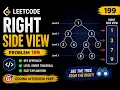 LeetCode 199 Binary Tree Right Side View BFS DFS Explained C Solution