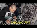 Chicano Art Clown drawing