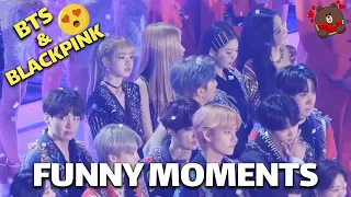 کیوت و فانی مومنت های گروه بی تی اس و بلک پینک باهم  تهیونگ و جیسو خیلی شیطونن                 دندنها