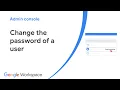 Change or reset the password of a user